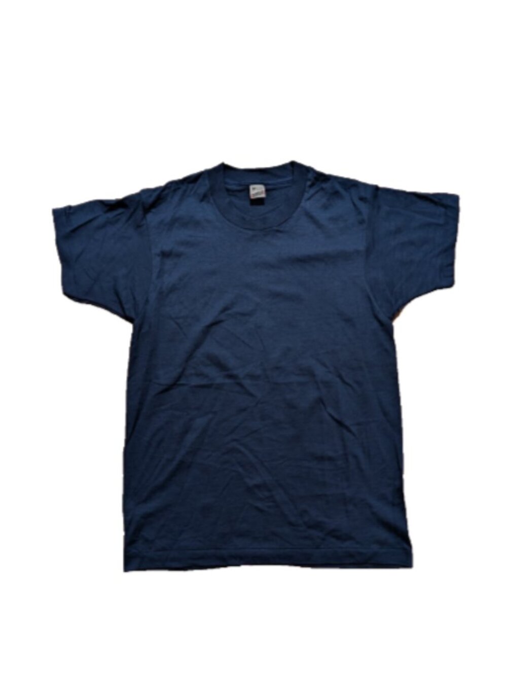 Vintage 90s Screen Stars Dark Blue 50/50 T-Shirt Blank Sz M Deadstock NWOT